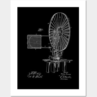 Windmill Vintage Patent Drawing Posters and Art